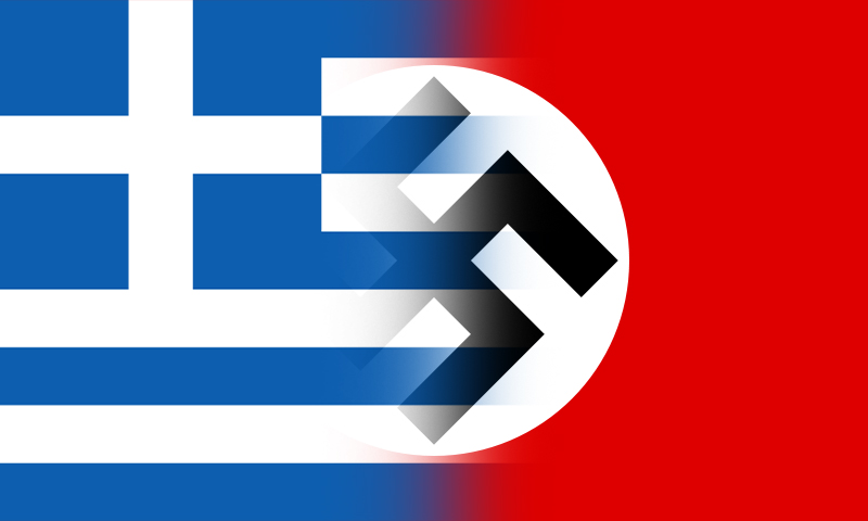 Greek Anti Fascists Confront Nazi Merkel!